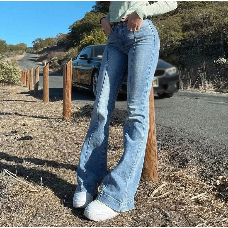 Vintage Y2k Brown Low Rise Denim Flare 