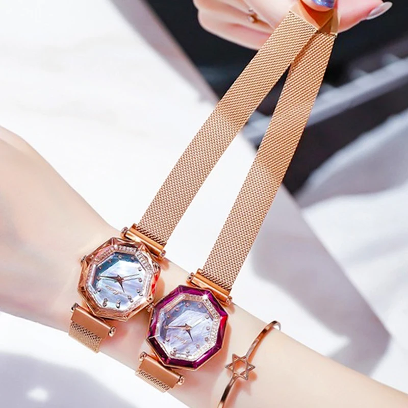 SALE!! Discount Special Deal Miyota Quartz Mov't Women's Watch Stainless Steel Magnetic Buckle Hours Girl's Gift No Box