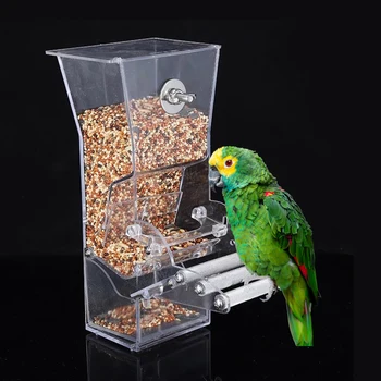 

Hanging Bird Feeder for Cage Bird Feeder House Bird Feed Box Hanging Parrot Food Feeder Container Outdoor Feeding Birdfeeders