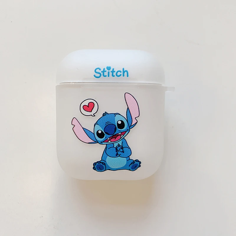Cartoon Stitch Pet elf Soft silicon Wireless Earphone Charging Cover bag for Apple AirPods 1 2 Bluetooth Box Headset case coque