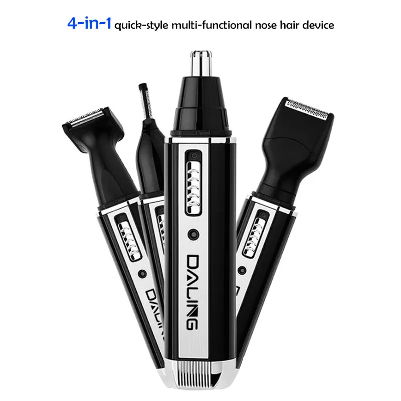 

4-in-1 Electric Nose Hair Trimmer Beard Sideburns Eyebrow Trimmer Pro Low Noise Use For Man And Woman Home Travel Care Kit