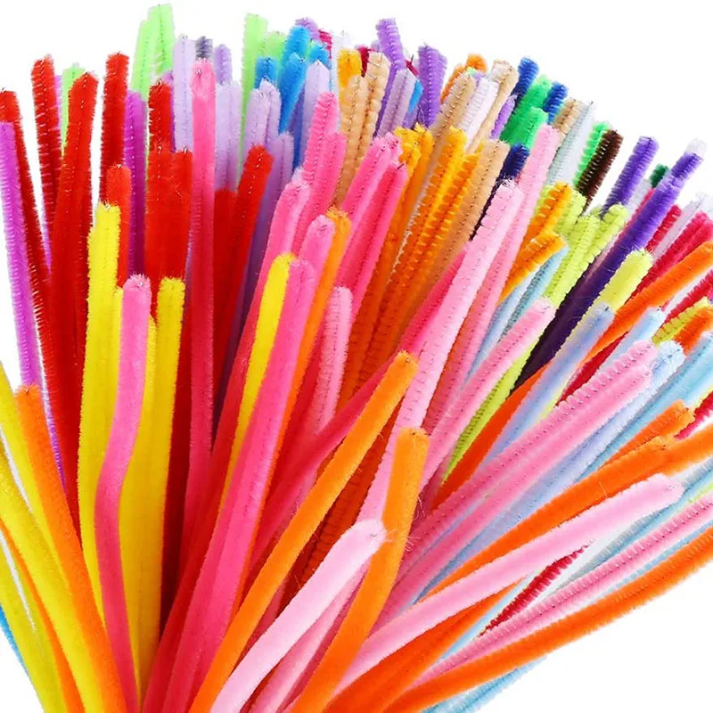 Set 100 Scovolini In Ciniglia Per Fai Da Te - Color Beige Per Lavoretti Artistici E Decorazioni - Foto 4