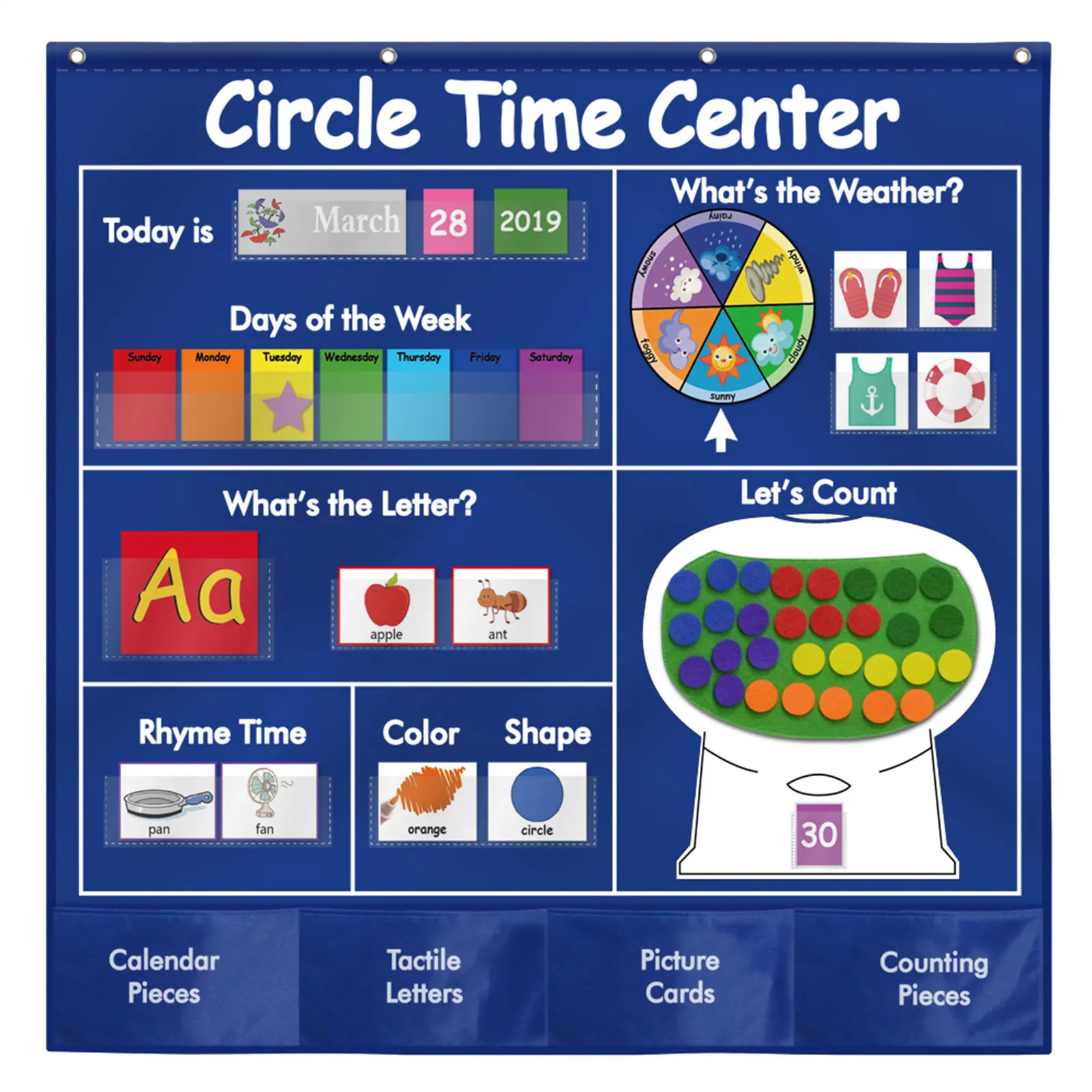 

Calendar Weather Chart Preschool Learning Chart Set for Kids