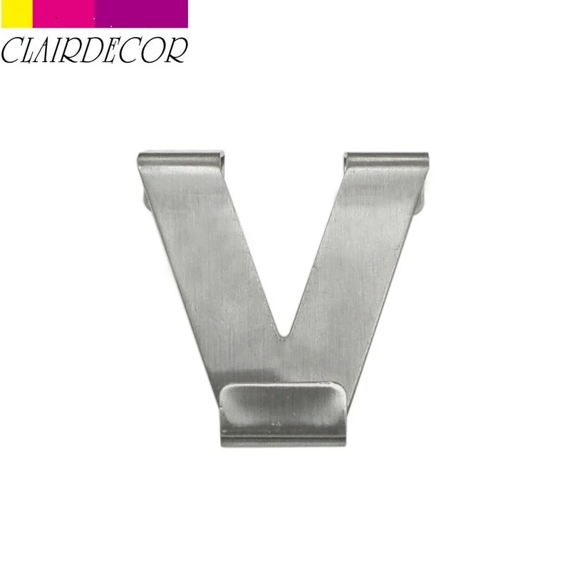 Stainless Steel V Многофункциональные Крючки из нержавеющей стали для кухонного шкафа, одежды, бытовая вешалка для хранения полотенец для ванной комнаты, дверные Крючки для полотенец - Цвет: Stainless Steel V