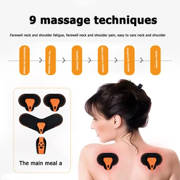 

Neck Spine Massager Sticker Health Care Relaxation Mini Cervical Remote Control for Work-out Relaxation Accessories