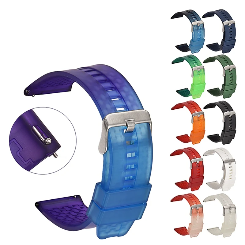 22 мм спортивный силиконовый ремешок для браслета, применимый для huawei GT SmartWatch с необработанными ушками, универсальный ремешок для часов из ТПУ