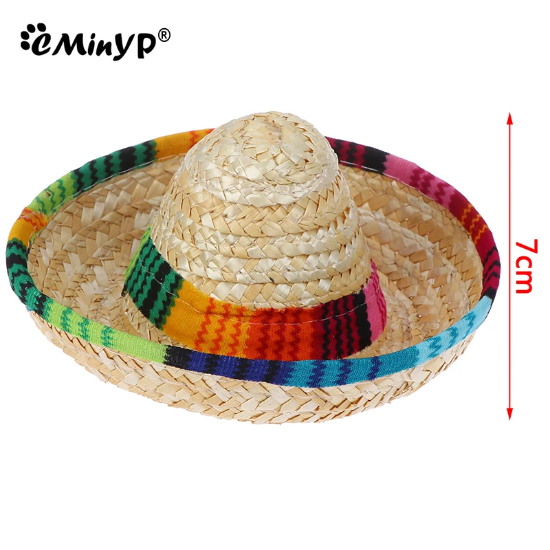 Pet Hat Mini Straw Sombrero Party Hat 