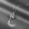 Eudora 20mm Aromatherapy Pendant Heart ball cage Essential Oil Diffuser Necklace Lava Stone Angel Caller Locket with tassel K169 5