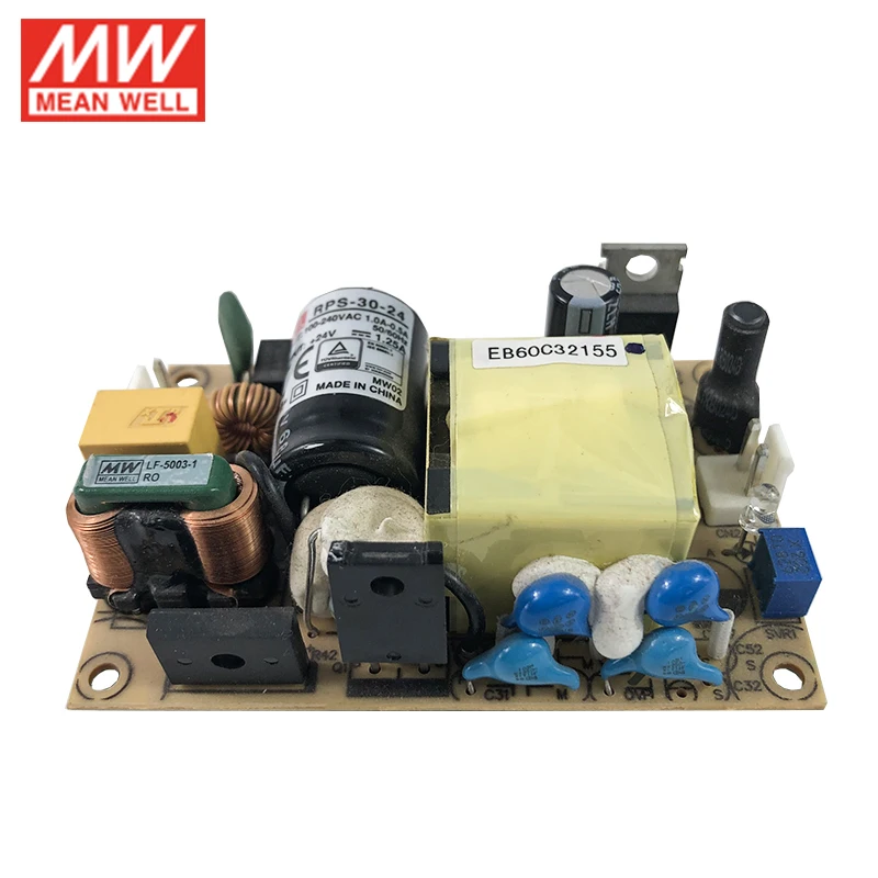 MEAN WELL RPS-30 30 Вт надежный зеленый медицинский открытый корпус PCB импульсный