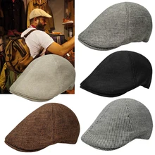 Мужская Женская кепка Кепка для вождения Защита от солнца плоский водитель, разносчик газет шапка унисекс береты BLM84