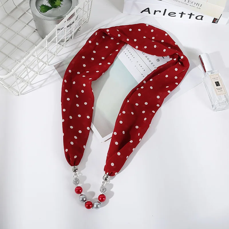 RUNMEIFA 2019 новый жемчуг кулоны ожерелья шифоновый Ювелирный шарф женский/Дамская