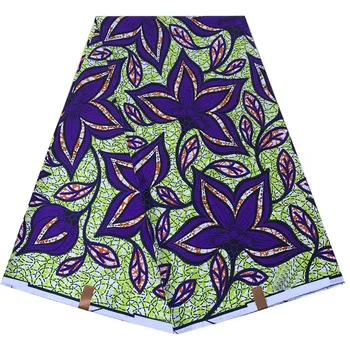 

African Veritable guaranteed real wax fabric high quality pagne Veritable 6yards african ankara sewing fabric M0037
