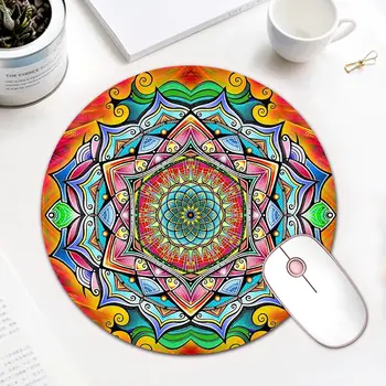 

Pretty Mandala Round Rubber Computer Mousepad Desk Keyboard Mouse Pad Laptop Mice Mat