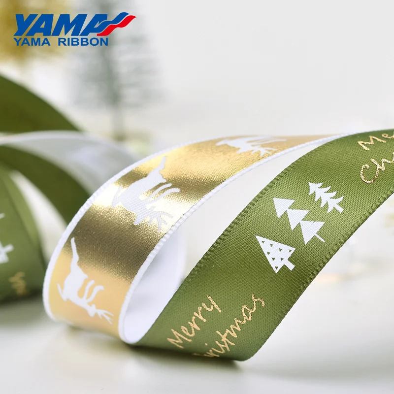 YAMA Christmas Ribbon 10yards/roll 6mm 9mm 16mm 19mm 22mm 38mm Multi-style Optional for Xmas DIY Decoration Crafts