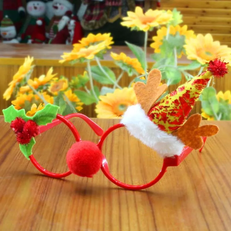 Style 8 Рождественские очки Рамка Счастливого Рождества DIY украшения Ноэль игрушки Санта снеговик рождественские подарки Декор Navidad счастливый год - Цвет: Style 8