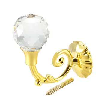 

uxcell 2Pcs Decorative Curtain Drapery Holdback with Crystal Ball Gold 65X34X72mm to kitchen, living room, bedrooms etc