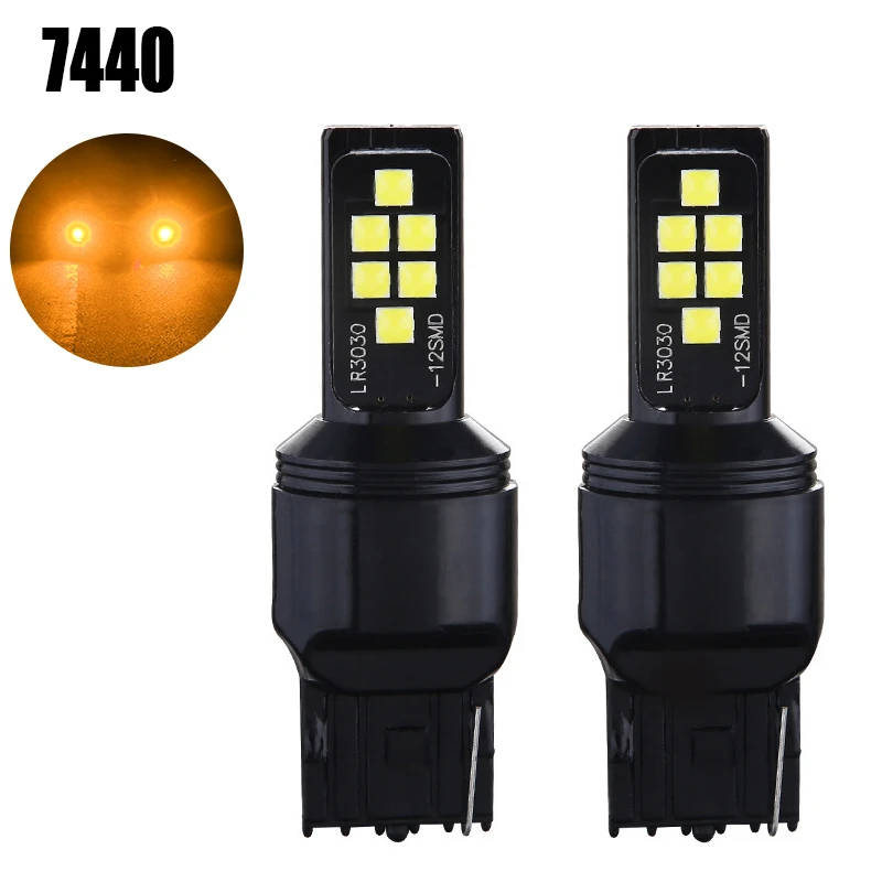 2 шт. 1156 P21W BA15S 1157 P21/5 Вт BAY15D T20 7440 W21/5 Вт 7443 BAU15S чип светодиодный автомобильный резервный светильник автомобильных тормозных Светильник лампы челнока - Испускаемый цвет: 7440 T20 W21W