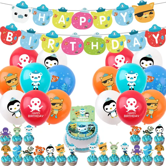 Transform your party into an unforgettable underwater adventure with the Octonauts Balloon with Cake Topper Banner.