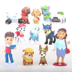 12 шт щенок Лапы «Щенячий патруль» собак кукла аниме фигурки игрушечных автомобилей патрулирования игрушечные собаки для детей D08
