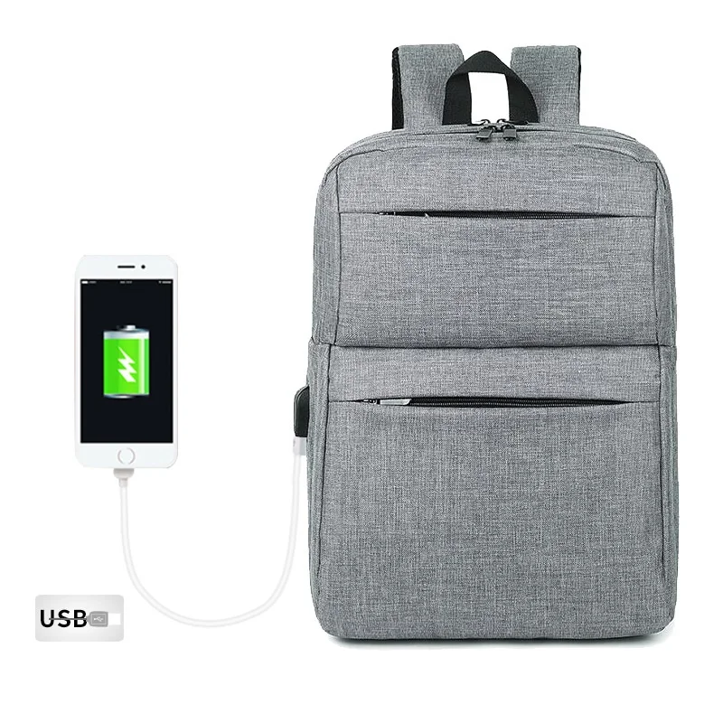 Модный многофункциональный рюкзак с защитой от кражи через usb для ноутбука, водонепроницаемый рюкзак для путешествий для мужчин и женщин, школьный рюкзак для подростков - Цвет: Серый