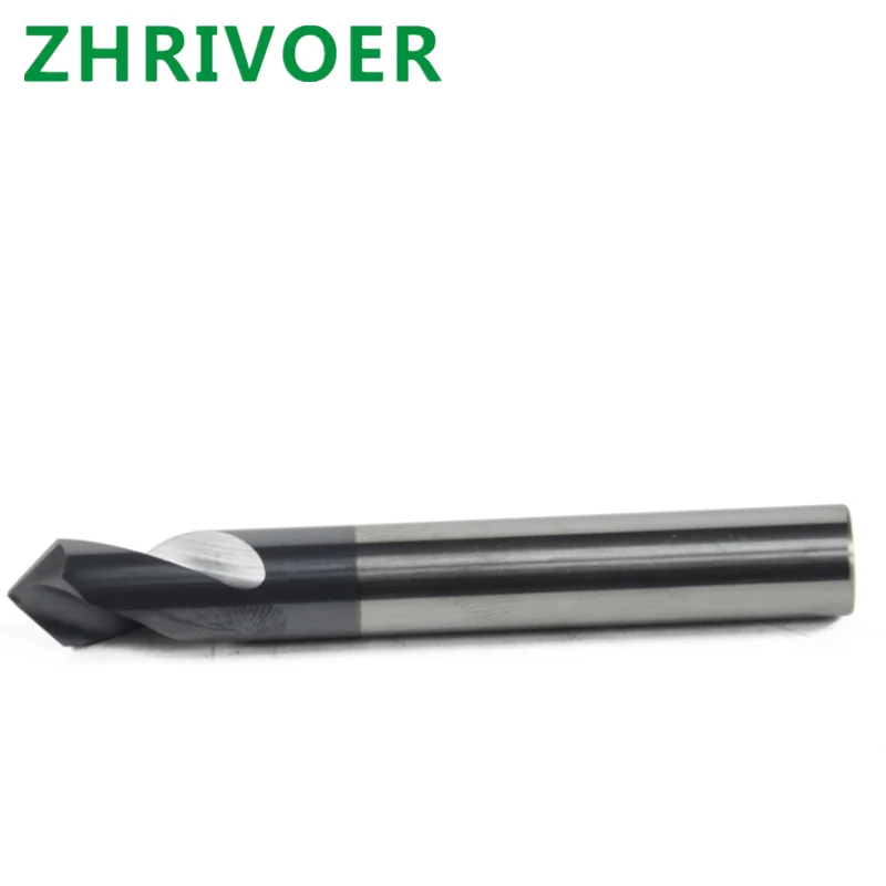 Tungstensteel fixed pointdrill 2-edge90 degree black centeringdrillchamfering machining center drill composite positioning drill