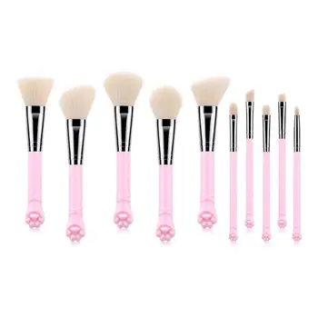 

10pcs Cute Cat Claw Makeup Brushes Professional Eye Shadow Eyebrow Concealer Fundation Cosmetic Brushes pincel maquiagem