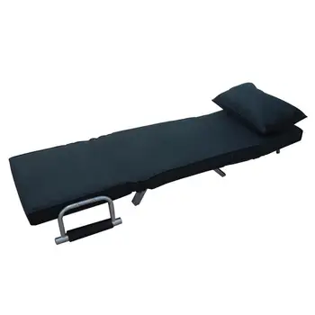 

Foldable Dual Purpose Single Sofa Bed with Dust Cover Black Foldable design elegant and nice