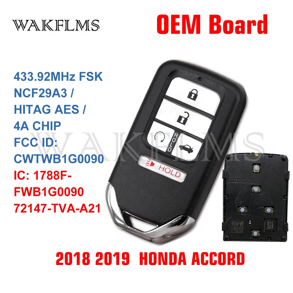 Пульт дистанционного управления брелок для Honda Accord CWTWB1G0090 72147-TVA-A21