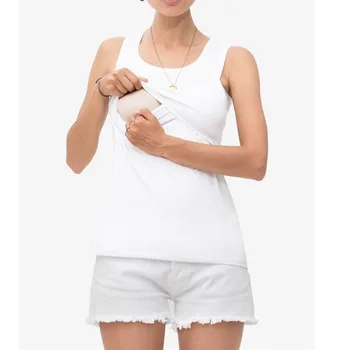 

2020 summer sleeveless women's T-shirt, European and American foreign trade striped vests, sleeveless breast-feeding women
