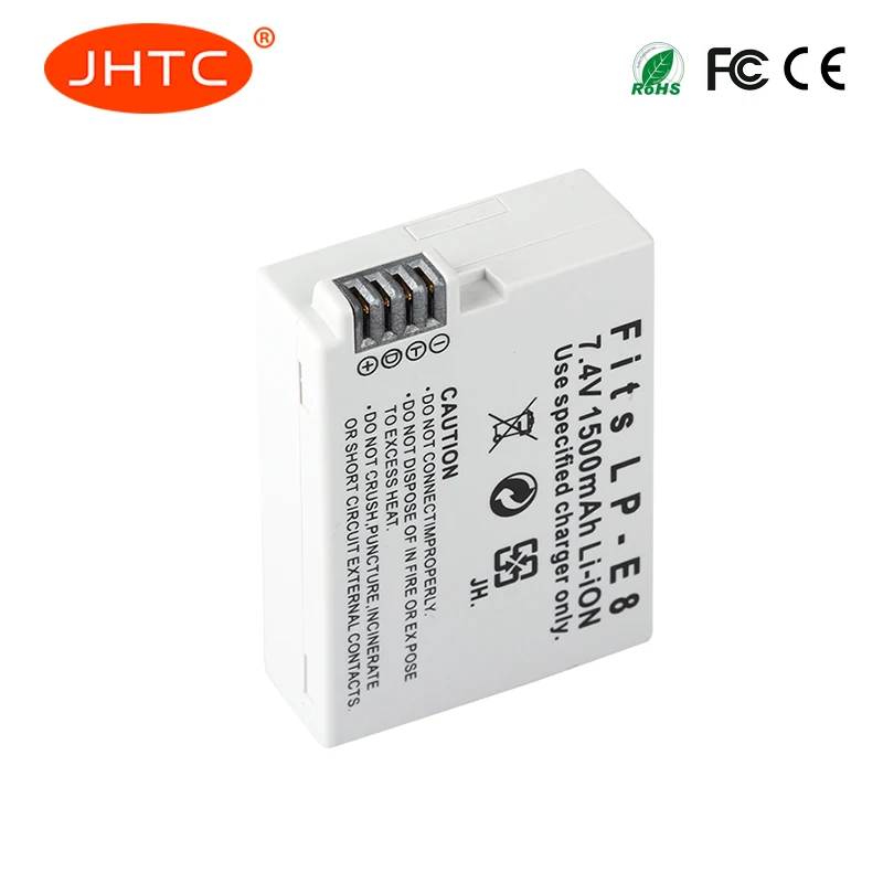 Аккумулятор JHTC 1500 мАч для Canon EOS 550D 600D 650D 700D X4 X5 X6i X7i T2i|lp e8|lp e8 batterybattery lp |