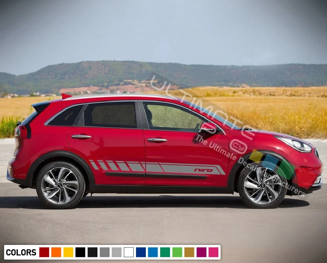 

For 2x Sticker Decal Stripe Kit for KIA Niro Door Handle Trim Emblem tour Gps Light Led