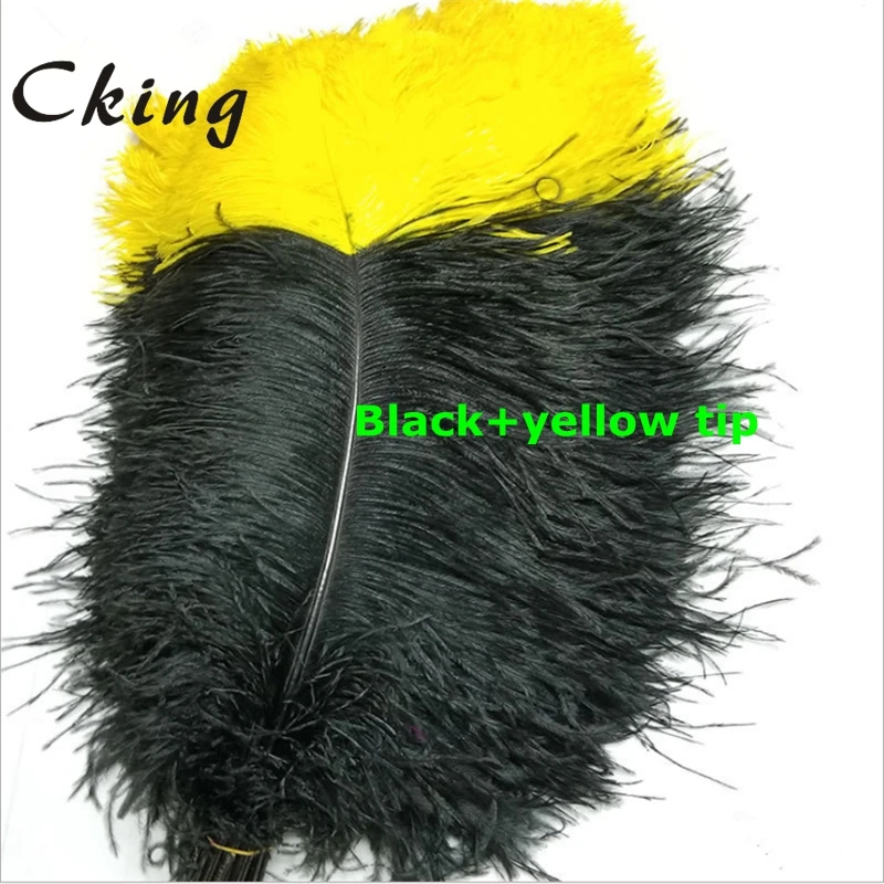 Cking two tone Ostrich feathers 55-60cm long real ostrich wedding feather red+white tips party hotel home decorations