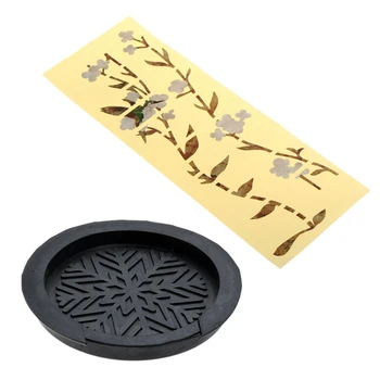 

1 Pcs Guitar Bass Inlay Sticker Fretboard Marker Flowers Grass and Bird Decal Thin with 1 Pcs Guitar Sound Hole Cover Block Rubb