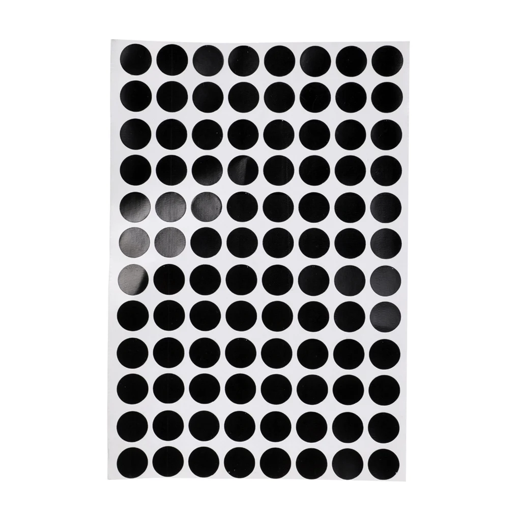 Magicdeal 96pcs/Sheet Round Black Spot Stickers Table Spots Billiard Table Accessory 1.2cm