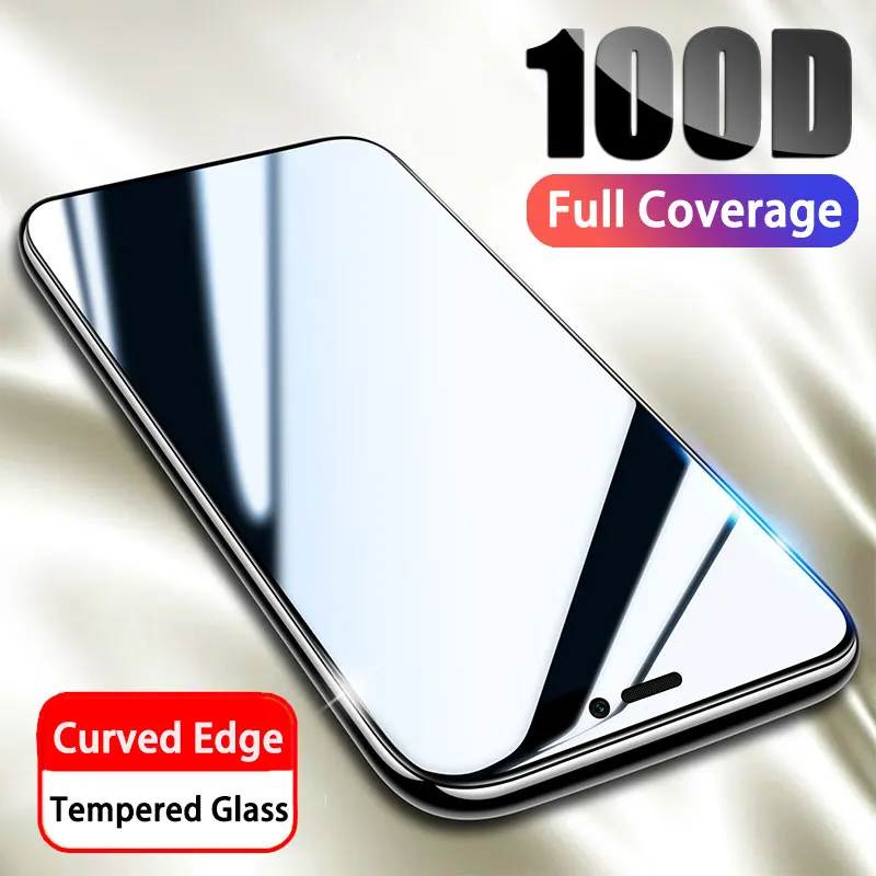 100D Tempered Full Protective Glass on For iPhone 11 X XR Xs Pro Max Curved Edge