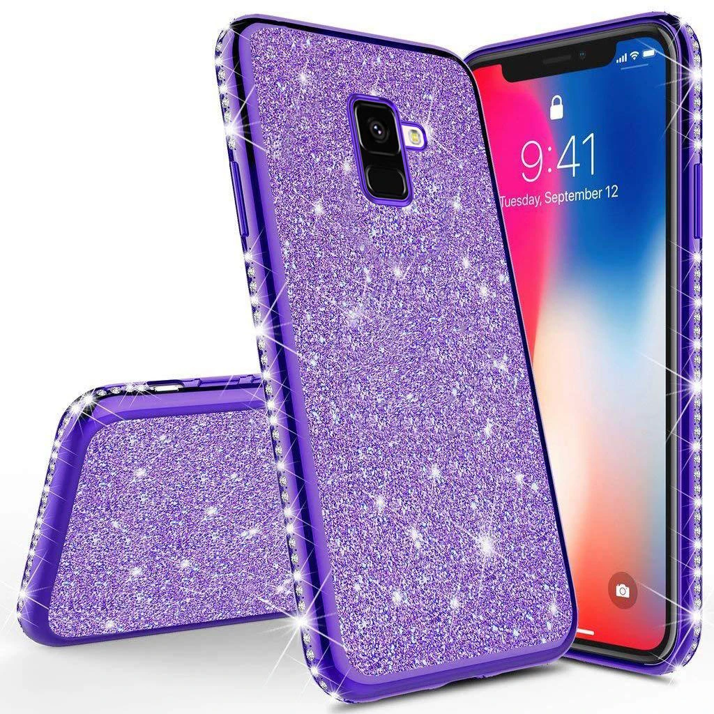 Чехол для Samsung Galaxy A70 A50 A30 A40 A20 A10 A10S A20E A90 A6 A7 A8 A9 2018 S8 S9 S10 S10E S20 Plus из ТПУ со стразами