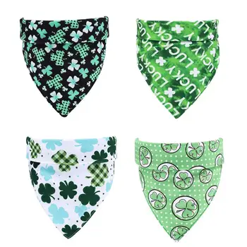 

4Pcs/Set Dog Collar Triangular Bandage Irish Festival St. Patrick's Day Dog Bandana Bibs Accessories Cat Dog Lucky Green Bib 30E