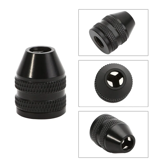 Mandril de taladro sin llave, herramienta de conversión de 0,3-3,6mm, vástago hexagonal de 1/4 pulgadas, cambio rápido, portabrocas con adaptador para taladro eléctrico 6