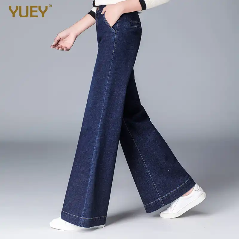 Jean droit bleu foncé femme Clearance