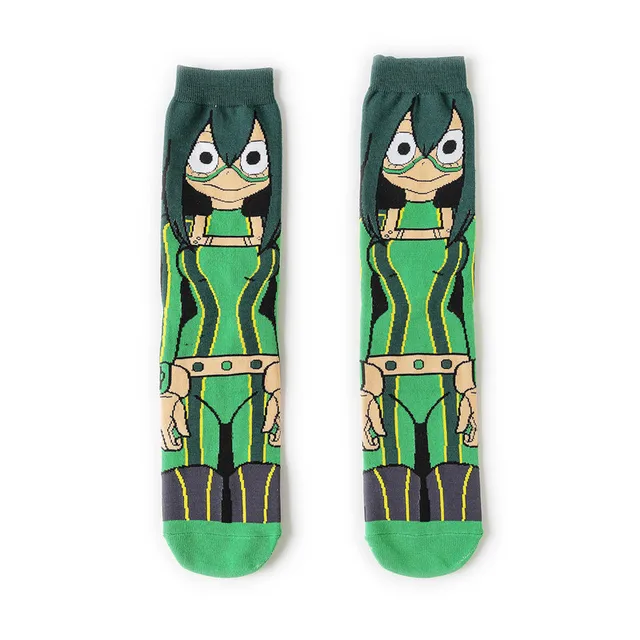 Anime My Hero Academia Izuku Midoriya All Might Bakugou Katsuki Todoroki Shouto Cosplay Character Crew Socks 1
