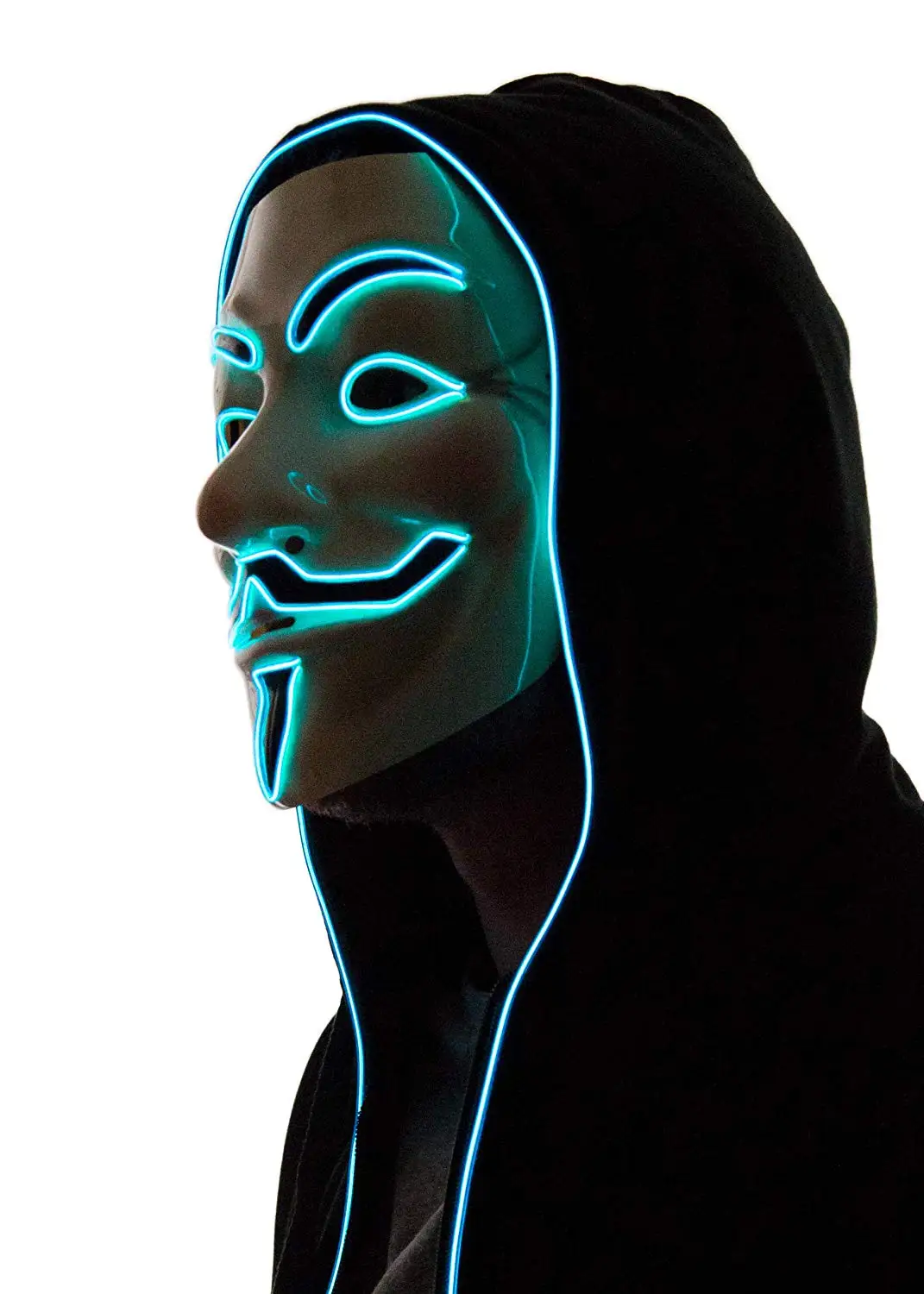 Неоновый ночной Светильник V для вендетты, аноним, светодиодный, маска Guy Fawkes, один размер