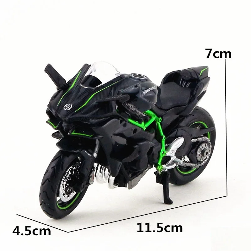 1:18 Kawasaki Moto Toy вся модель с базой Maisto литой автомобиль модель ниндзя ZX KLX Металлический Игрушечный Автомобиль H2R вулкан игрушки для детей