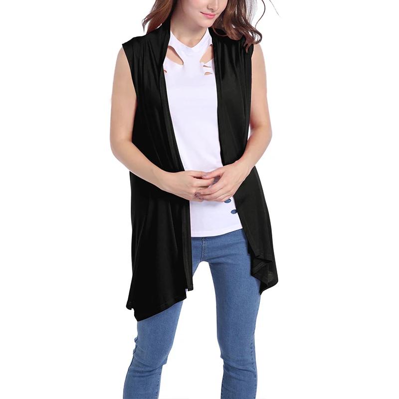 

Women Open Vest Tunic Top Shawl Collar Draped Sleeveless Cardigan Spring Plus Size Irregular Knit Bat Shirt Sweater Cardigan