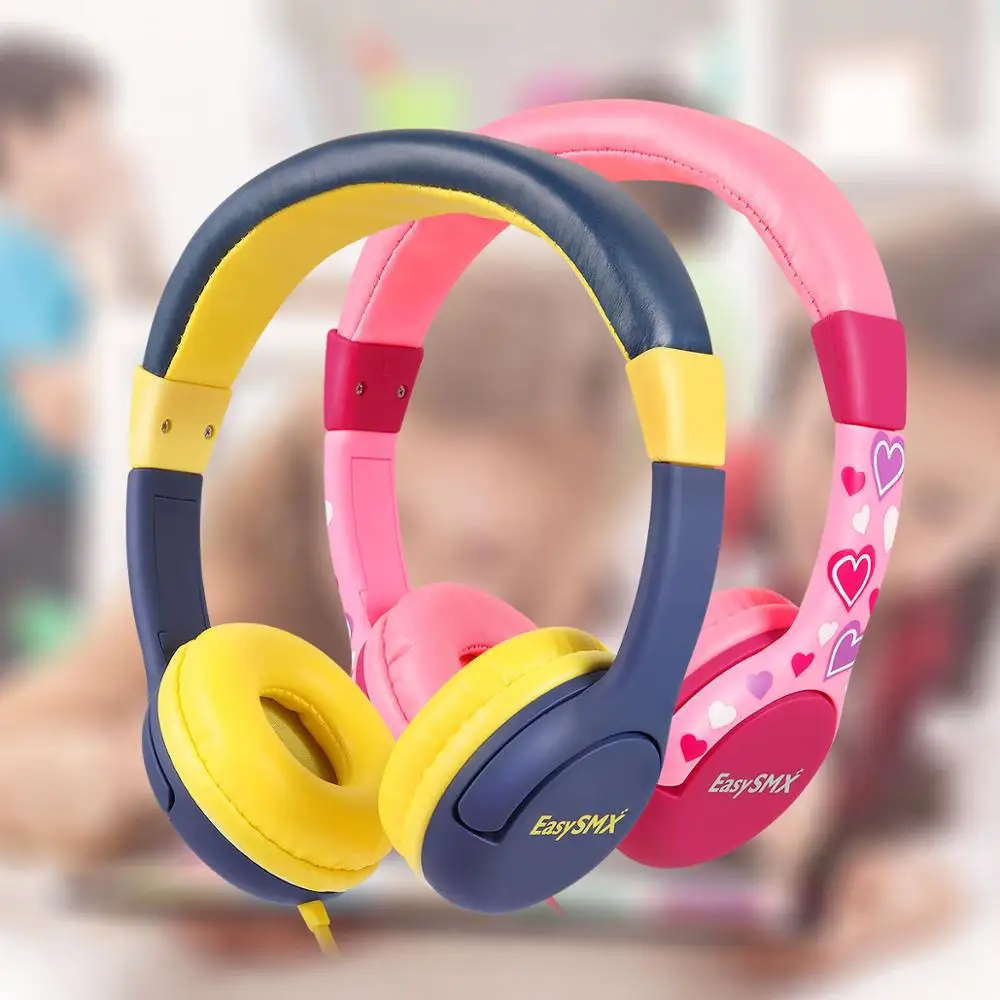 Kids Headphones with Microphone 80 85dB Chirldrens Headsets for MP3 4 PC Smartphone Earphone Kids Birthday Christmas Gifts