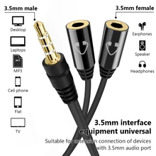 

2 in 1 3.5mm Audio Extension Cable Jack 3.5 Male to Female Earphone Extender Cable for Huawei P40 Stereo 3.5 mm Jack Aux Wire