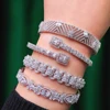 Soramoore Trendy Luxury Stackable Bangle For Women Wedding Full Cubic Zircon Crystal CZ Dubai White Bracelet Party Jewelry 2021 1