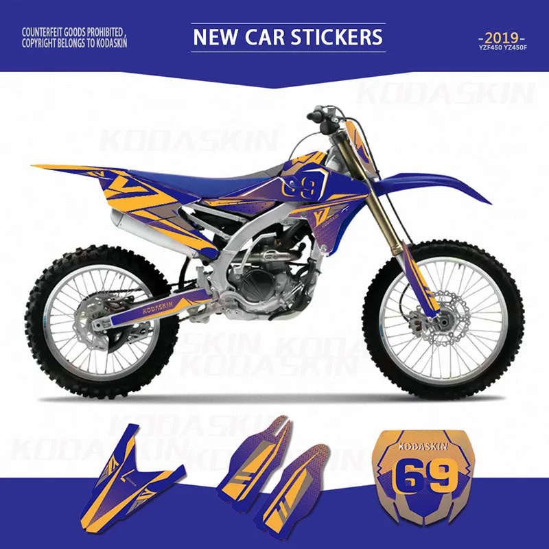 3d-наклейки Kodaskin для YZF450 YZF250 YZ250F 450F yzf450 задний фон наклейки на заказ 2014-2019 |