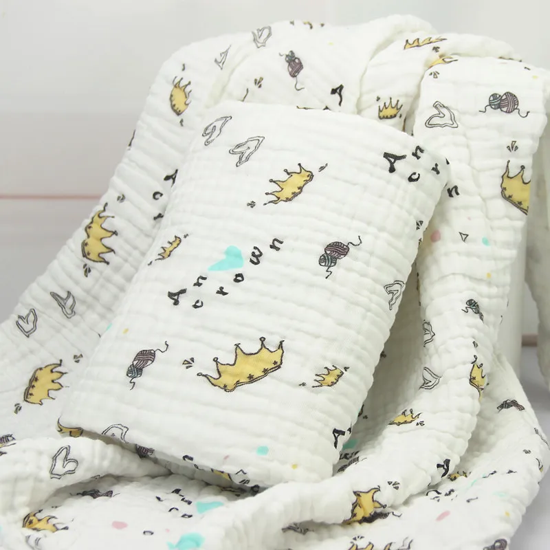 Newborn Blankets Baby Swaddle Kids Muslin Organic Cotton Fabric Soft