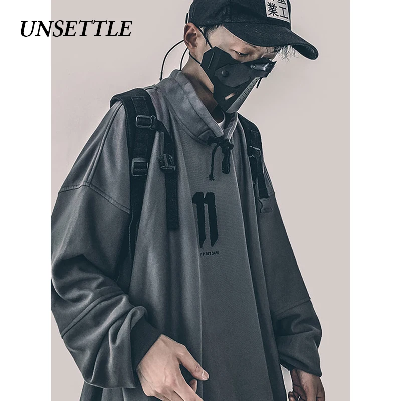 UNSETTLE Harajuku Толстовка японская Толстовка Мужская/Женская Хип-хоп Пуловер толстовки уличные повседневные топы в хипстерском стиле Осень