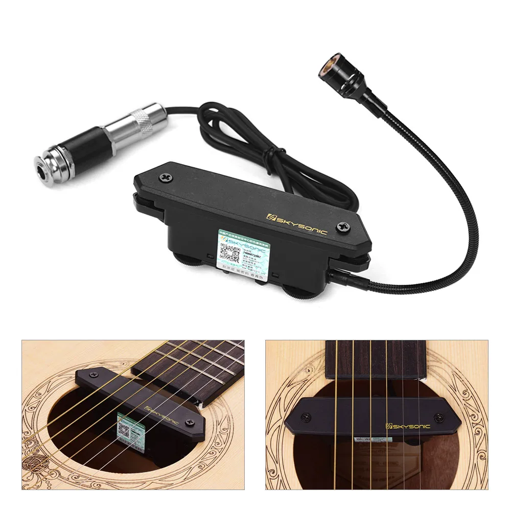 Акустическая гитара Active Soundhole Pickup магнитная+ микрофон двойная система звукоснимателя с регулятором громкости для классических народных гитар